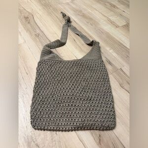 Stylish Tan Crochet Shoulder Bag